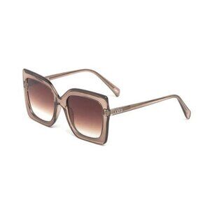 Otra Eyewear Dynasty Oversized Sunglasses Olive Square Gradient Fade Brown Lens